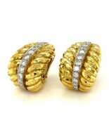 David Webb 18k Gelb Gold Und Platin Diamant Ohrclips 2.05 Cts - €14.274,30 EUR