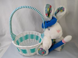 Easter Bunny Rabbit Basket Plush 12 Inch White Jelly Beans Tb Trading Co Stuffed - $34.95