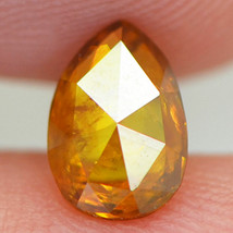 Loose Pear Shape Diamond Fancy Orange Color 0.63 Carat SI2 Certified Enhanced - £309.64 GBP