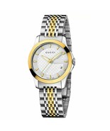 Gucci G-Timeless Ladies Sapphire Silver Dial Two Tone Bracelet Watch YA126511 - $569.99