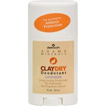 Zion Health Adama Minerals Clay Deodorant, Lavender, 2.5 Ounce - £18.49 GBP