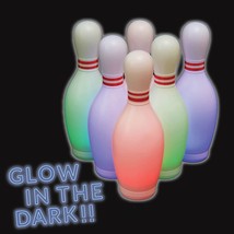 Pro Star Toys Bowling Set Kids Glow in The Dark Lights 6 Pins 1 Ball Lig... - £10.05 GBP