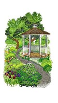 Custom and Unique Gazebo Garden Scene Embroidered Iron on/Sew Patch [8.26&quot; * 5.8 - £27.76 GBP