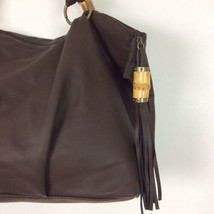 Coldwater Creek Brown Slouch Purse Handbag Lined Tassle Top Zipper - £14.02 GBP