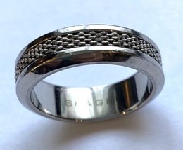 Skagen Rope Chain Band Ring, Size 7, Stainless Steel - £14.64 GBP