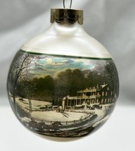 Hallmark &quot;Currier &amp; Ives&quot; American Winter Scenes 1984 Christmas Glass Ornament!! - £9.08 GBP