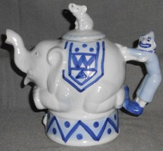 The Bombay Company CIRCUS ELEPHANT w/CLOWN HANDLE Ceramic Teapot - £18.13 GBP