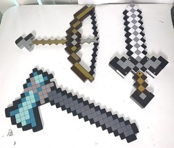 Minecraft Full Size 20 Inch Cosplay Role Play Weapons Bow &amp; Arrow Pick A... - £44.72 GBP