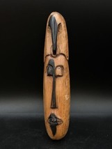African Tribal Ghana Face Mask 10”  Hand Carved Wood Handmade Wall Hanging - £31.15 GBP