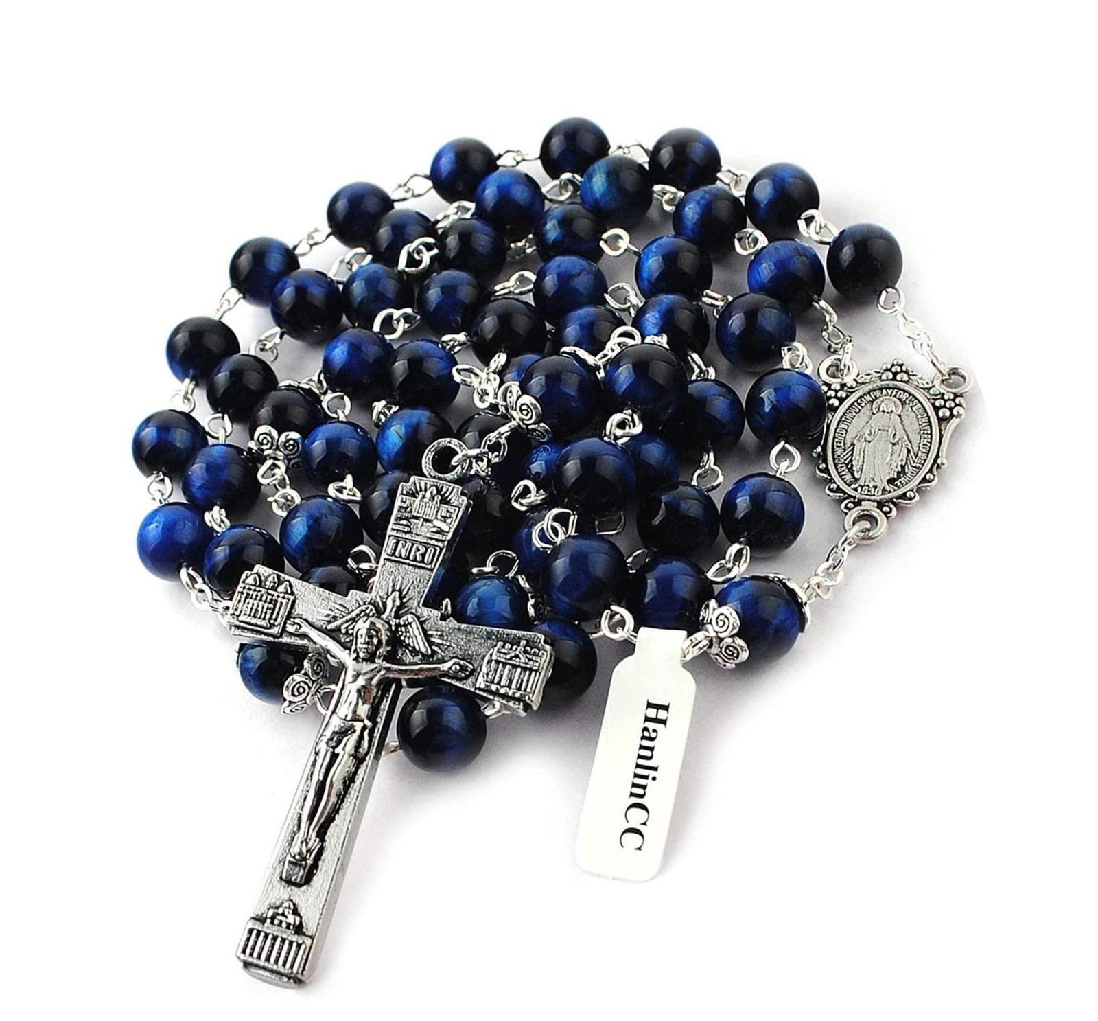 8mm Natural Blue Tiger Eyes Gemstone Beads 5 Dacade - $131.88