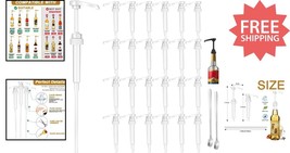 25 Pcs  White Syrup Pump Dispenser Set, Ideal for Cocktails and Beverages - $53.45