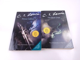 C S Lewis Chronicles of Narnia Prince Caspian &amp; Silver Chair Paperback Books (2) - £8.78 GBP