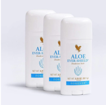 3 Forever Living ALOE Ever-Shield DEODORANT Stick  Aluminum Free Exp. 2025 - £24.69 GBP