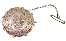 English Sterling Pin with Applied Rose Gold (#J3905) - £116.37 GBP