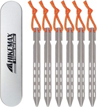 Hikemax Ultralight Titanium Tent Stakes 6 Pack - V-Shaped Tent, Made for Camping - £25.30 GBP