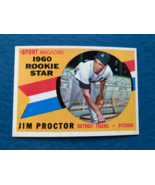 1960 TOPPS BASEBALL SPORT MAGAZINE ROOKIE STAR JIM PROCTOR #141 (NM) - $373.64 MXN