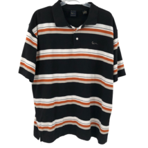 VTG Karl Kani Gold Polo Shirt Black Collared Striped Size 3X 90s Hip Hop - £38.49 GBP