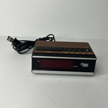 Vintage Cosmo Time Solid State Alarm Clock E517A Woodgrain Retro Works! - £13.97 GBP