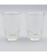 Two (2) Biot Clear Drinking Glasses Whiskey Shot Glass Jigger w/ Bubbles... - £32.80 GBP