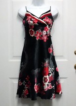 New 3 Teeze Me Womens Blk Red Whi Gray Flowers/Dots Spaghetti Straps Party Dress - £10.33 GBP