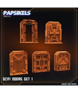 3D Printed Papsikels Scifi Doors Set 1 January 2025 - Scifi 28mm 32mm - $1,416.36 MXN+
