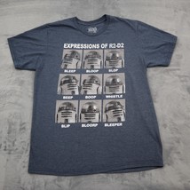 Star Wars Shirt Mens L Blue Short Sleeve Crew Neck Graphic Print Casual ... - £18.18 GBP
