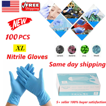 100PCS BLUE/BLACK Nitrile Powder Free Gloves ( Xlarge ) - £17.39 GBP