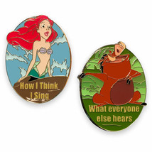 Disney - Ariel and Pumbaa Meme Pin Set - Little Mermaid - Lion King - £14.64 GBP
