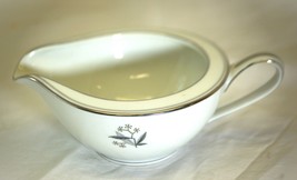 Graycliff Noritake Creamer Platinum Flowers Gray &amp; Black Leaves - $16.82