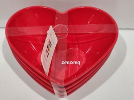 4pc Novogratz Valentines Day Red Melamine Cereal Bowls - £22.67 GBP