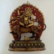 Antique Master Quality 24k Gold White Jambhala Ratnasambhava Statue 12&quot; ... - £1,769.34 GBP