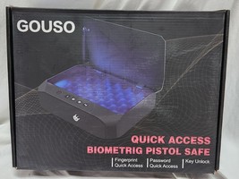 Gouso Quick Access Biometric Pistol Safe - Fingerprints or password or key - £43.97 GBP