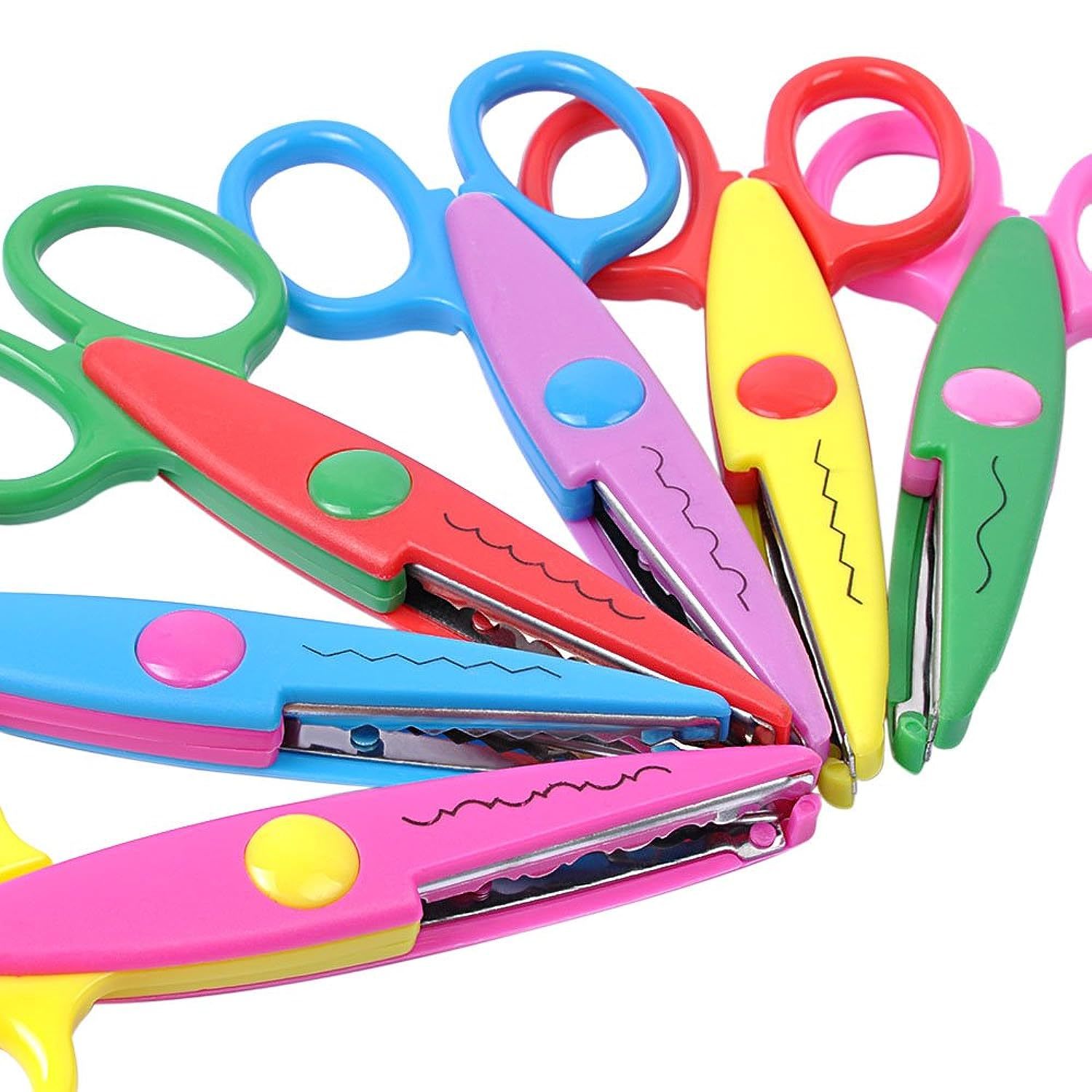 PECULA 5 Pack Toddler Scissors, Safety Scissors For Kids, Plastic Children  Safety Scissors, Dual-Colour Preschool Training Scissors For Cutting Tools
