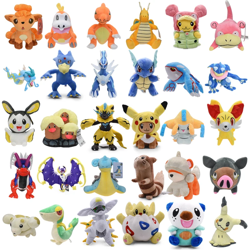 30 Styles Pokemon Plush Toys Vulpix Mimikyu Zeraora Lunala Koraidon Arceus - £15.37 GBP+
