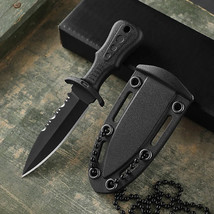 Portable Mini Necklace Knife Lightweight EDC Fixed Blade w/ Sheath Self ... - £7.88 GBP