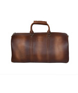 Travel Bag with shoe Pouch Weekend Bag Leather Duffle bag with shoe Comp... - €136,28 EUR+