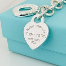 16.5&quot; Return to Tiffany &amp; Co Toggle Heart Tag Necklace in Sterling Silver - £545.96 GBP
