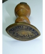 Vintage Islamic Brass Arabesque Seal Egyptian Army Sphinx Eagle of Salad... - $126.17 CAD