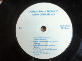 Campbell-Ewald Produced Radio Commercials - Chevy Camaro, Marathon Oil, Baldwin - £61.74 GBP