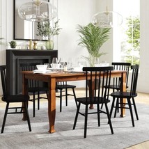 Flash Furniture Grace Solid Dining Turned Wooden Legs, 60&quot;, Walnut Matte  - £547.62 GBP