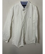 Tommy Hilfiger Mens White Button Down Long Sleeve Polo Shirt Size XXL Cu... - $38.26 CAD