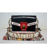 Dolce &amp; Gabbana Leather and Ayers Skin Embroidered Lucia Shoulder Bag Black - $71,896.85 MXN