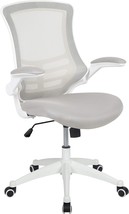 Flash Furniture Kelista Mid-Back Swivel Office Chair With Adjustable, Gray/White - £168.93 GBP