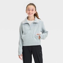 All In Motion Girls 1/2 Zip Fleece Pullover Sweatshirt MEDIUM (8) Gray - $17.99