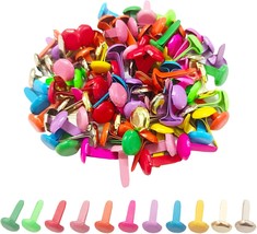 BlingKingdom 100pcs Multicolor Split Pins Pastel Metal Brad Fasteners Br... - $314.18 MXN