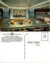 One(1) New York(NY) United Nations HQ Security Council Chamber VTG Postcard - £7.63 GBP