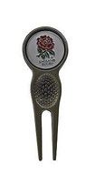 ENGLAND RUGBY RFU DIVOT TOOL + DOUBLE SIDED GOLF BALL MARKER - £19.26 GBP