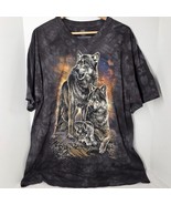 The Mountain Grey Wolves Tie Dye Print Blue T-Shirt Size 2XL XXL Mom Dad... - $421.06 MXN