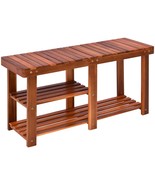 Acacia Shoe Rack Bench - 3-Tier Entryway Storage - $105.99