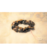 Tiger&#39;s Eye Leaves with gold Stretch Bracelet - £31.29 GBP